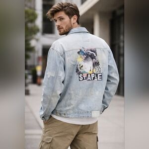 COPY - NEW Staple Pigeon Light Blue Denim Jacket Men's Size 3XL Lobg Sleeve